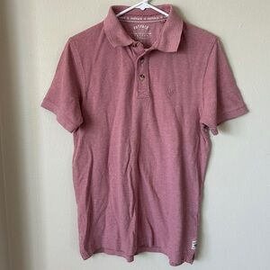FatFace Men’s Short Sleeve Light Red Pique Polo size Small